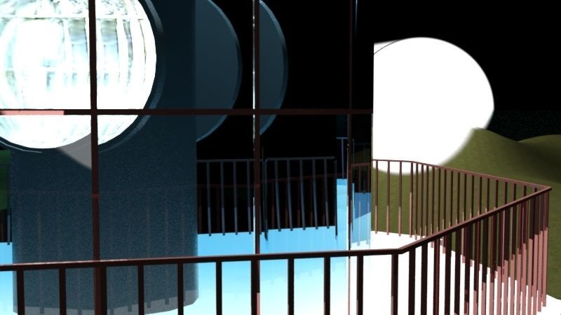 The Istanbul Light House Low-poly 3D model_9