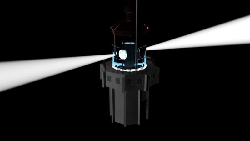 The Istanbul Light House Low-poly 3D model_11