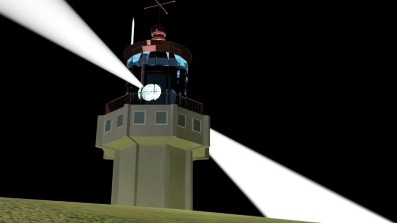 The Istanbul Light House Low-poly 3D model_3