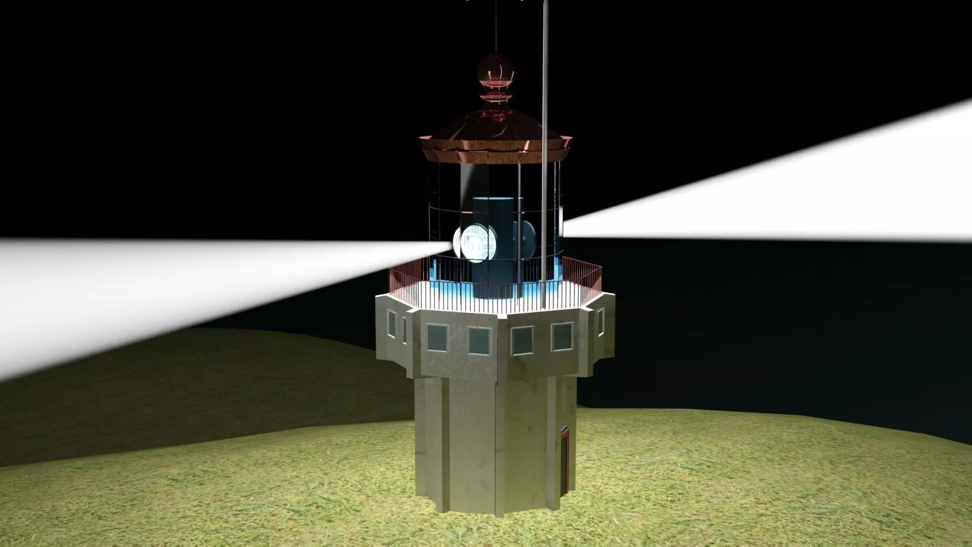 The Istanbul Light House Low-poly 3D model_0