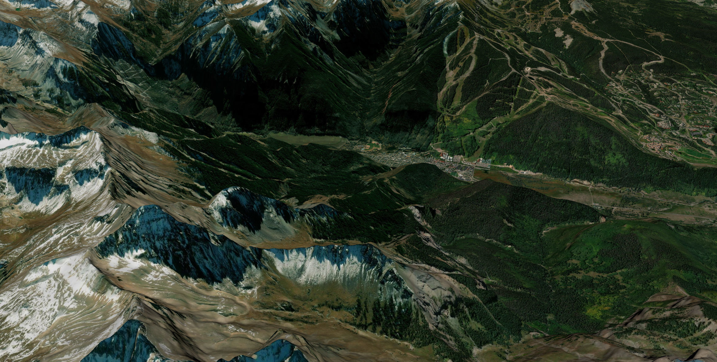 Telluride and mountains 3D model_2