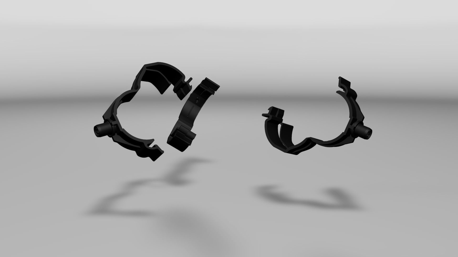 Clip clamp and anchor Low-poly 3D model_8