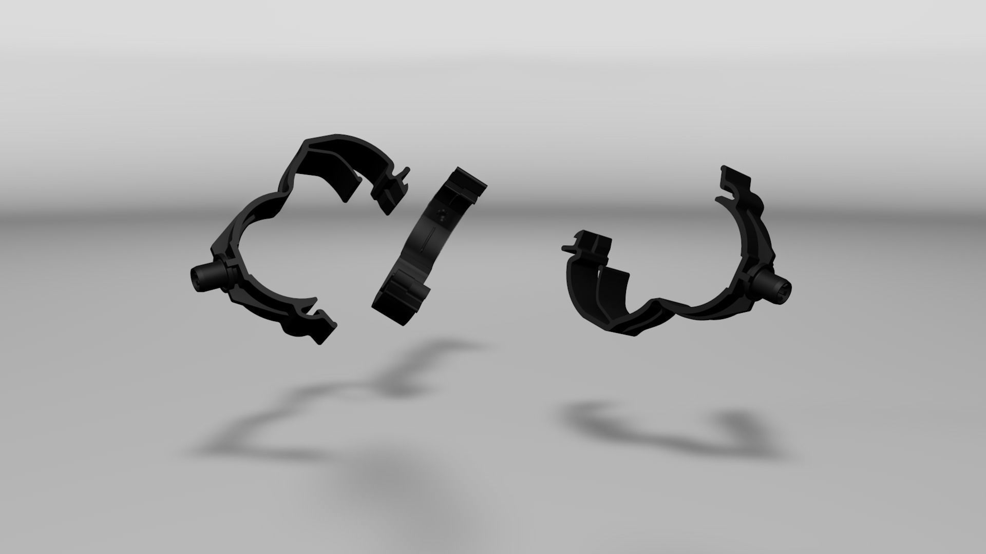 Clip clamp and anchor Low-poly 3D model_9