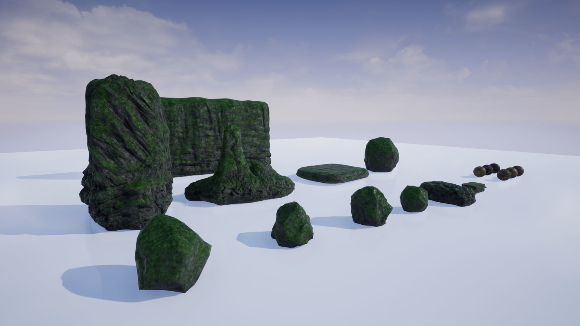 3D Stylized Forest Stones Low-poly 3D model_6