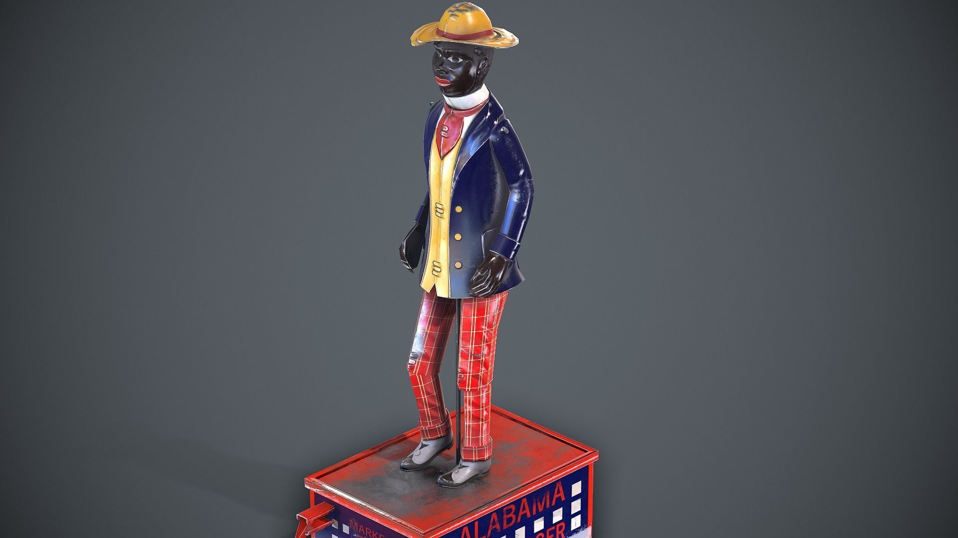 Alabama Coon Jigger  Low-poly 3D model_6