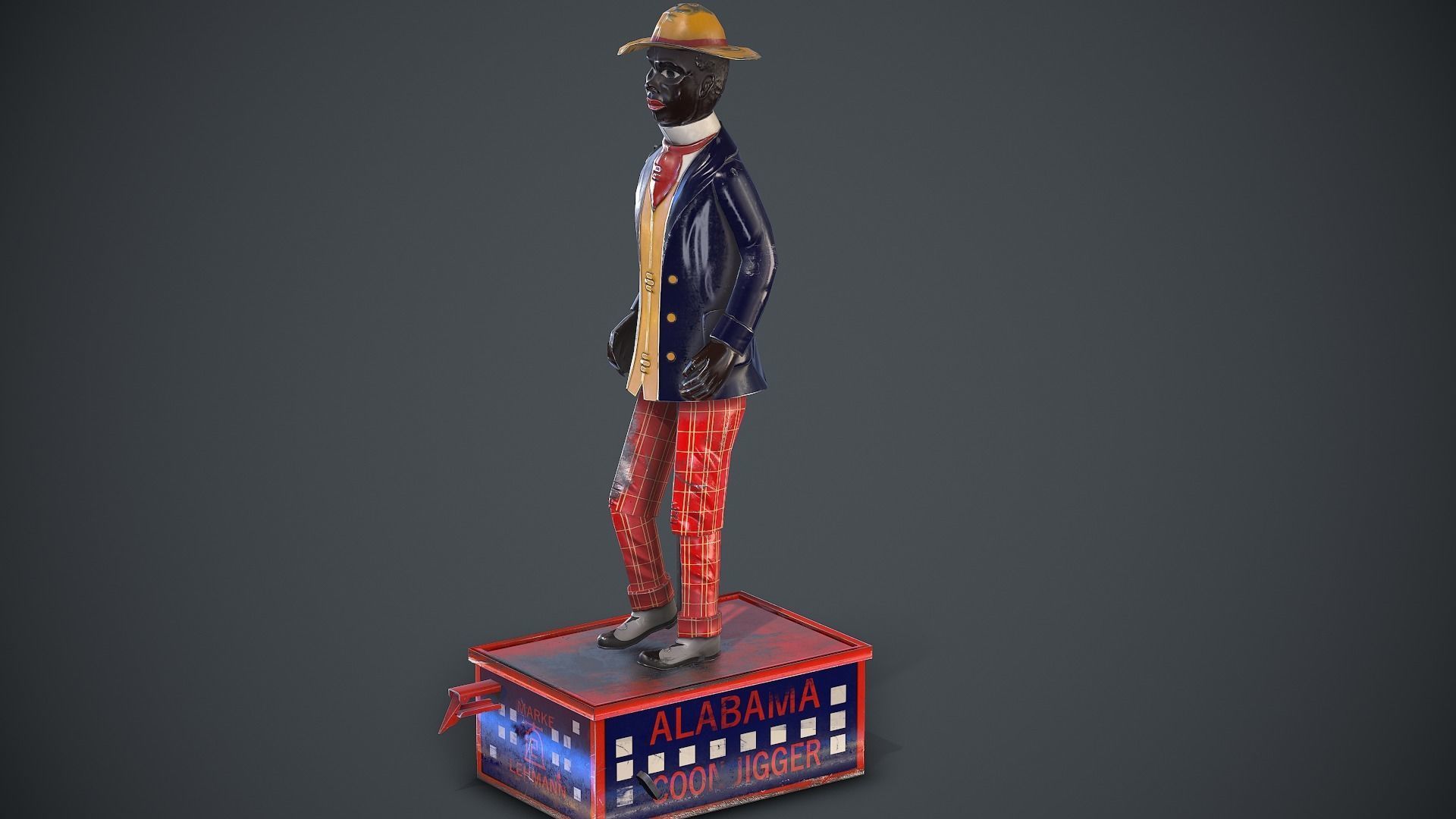 Alabama Coon Jigger  Low-poly 3D model_2