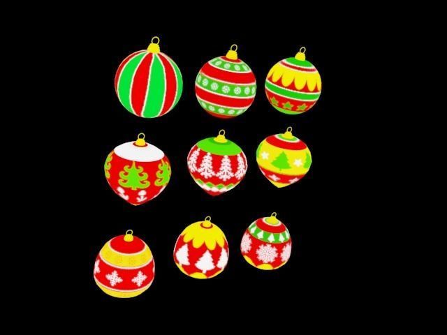 Christmas trees Low-poly 3D model_7