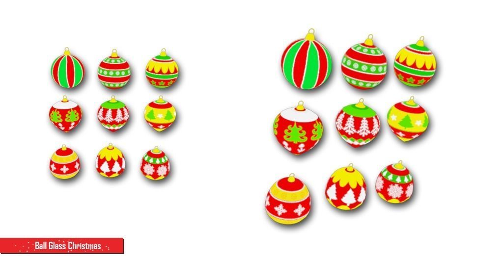 Christmas trees Low-poly 3D model_9