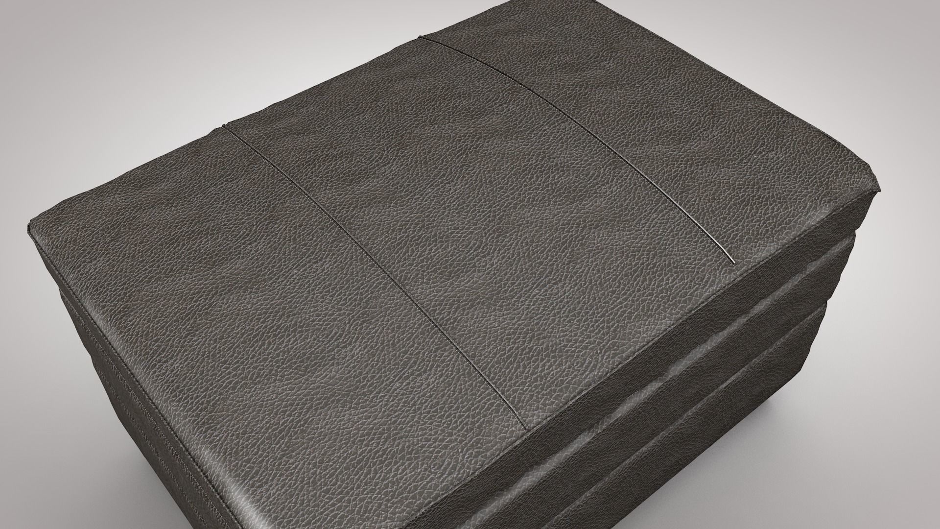Leather cushion Low-poly 3D model_8
