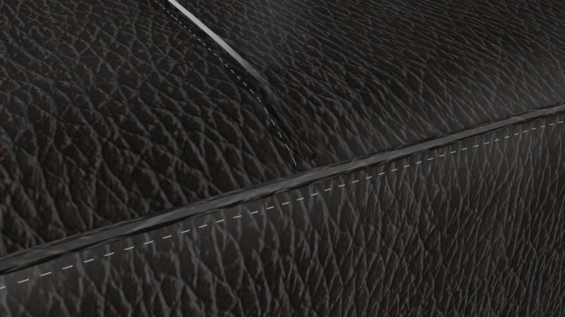 Leather cushion Low-poly 3D model_5