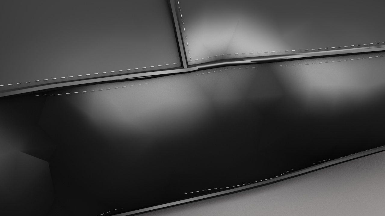 Leather cushion Low-poly 3D model_11