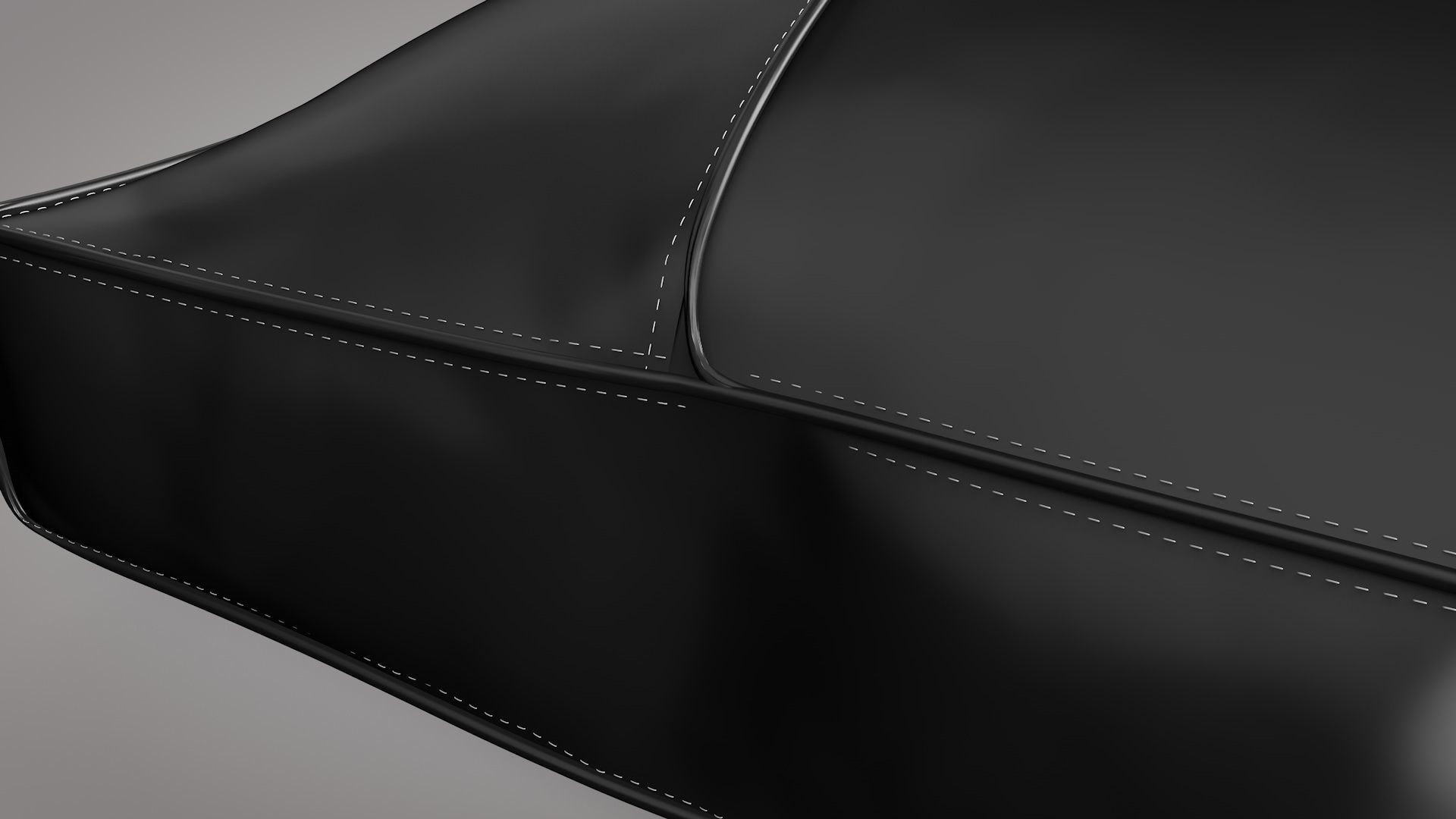 Leather cushion Low-poly 3D model_1