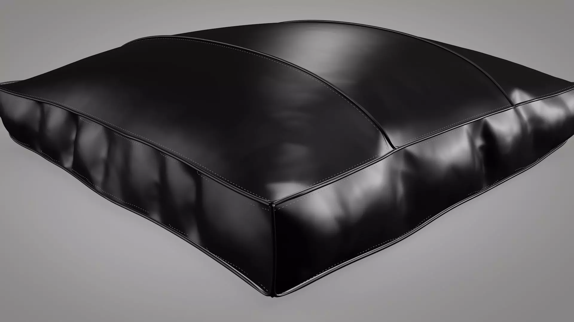 Leather cushion Low-poly 3D model_0