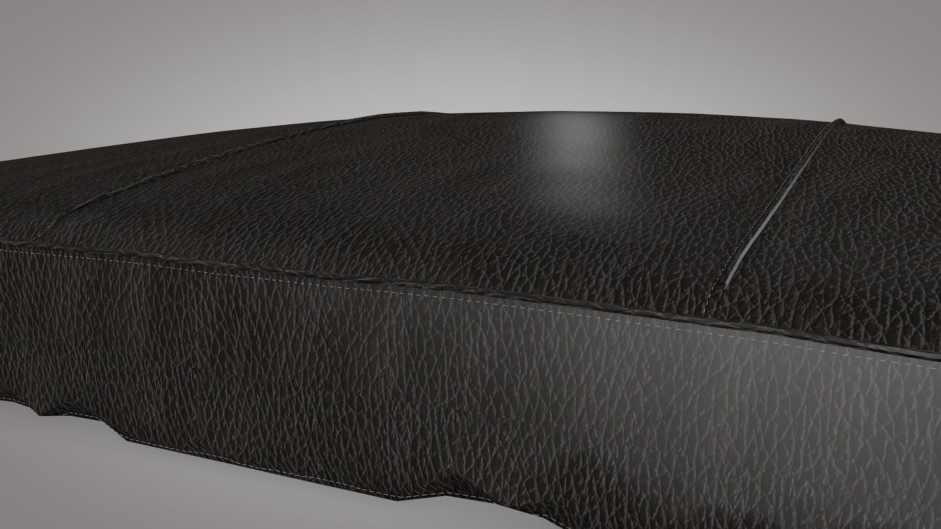 Leather cushion Low-poly 3D model_4