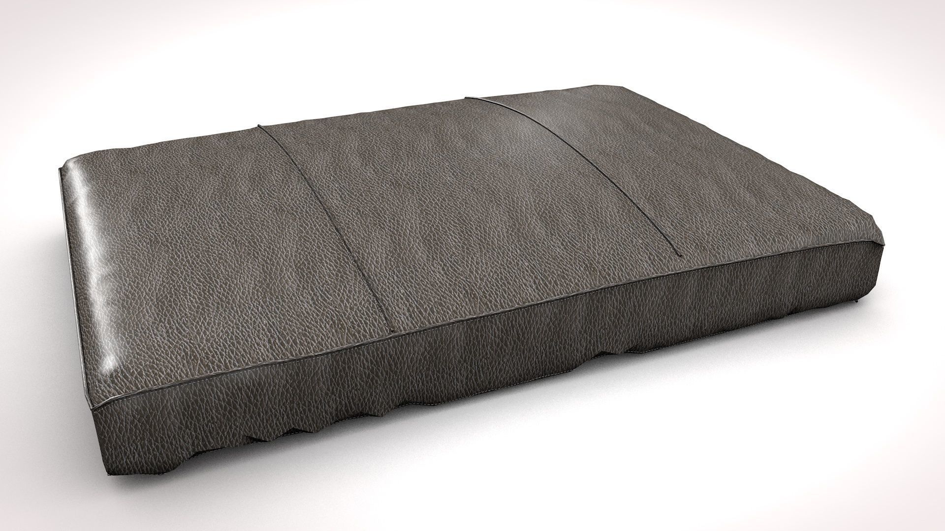 Leather cushion Low-poly 3D model_6