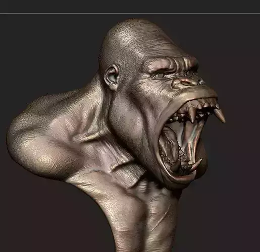 Gorilla bust 3D print model