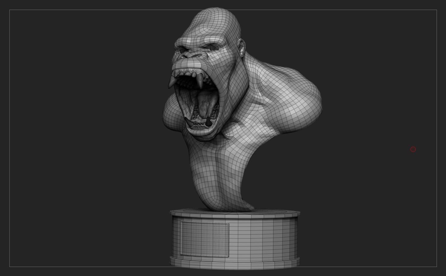 Gorilla bust 3D print model_7