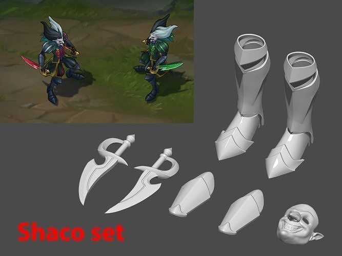 Shaco set 3D Printable 3D print model