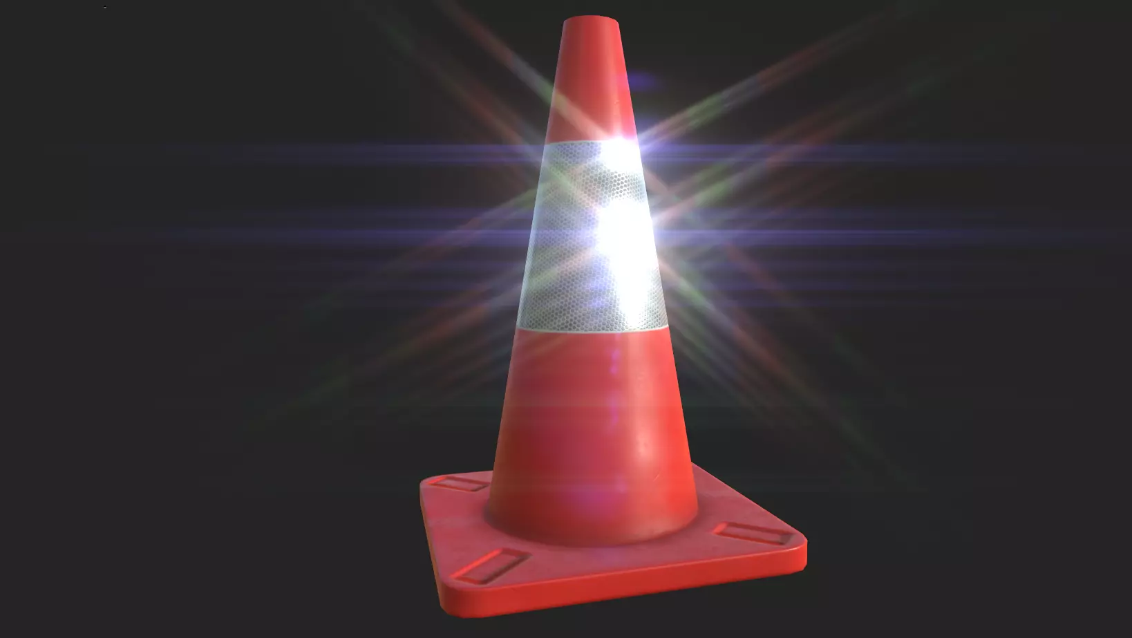 Traffic Cone - road Free low-poly 3D model