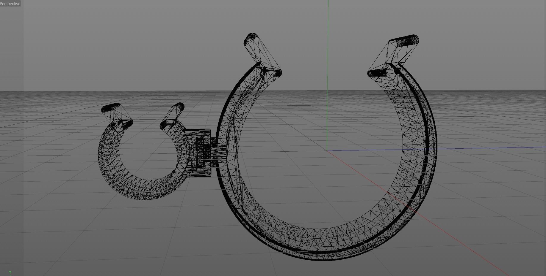 Rotating hose or wire clip Low-poly 3D model_3