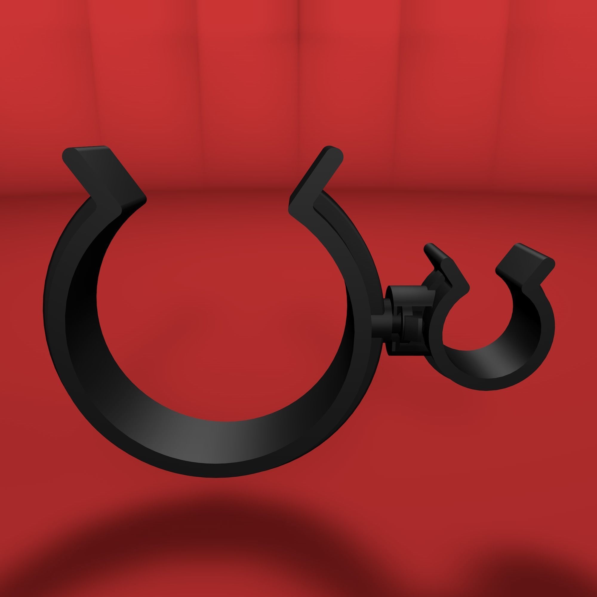 Rotating hose or wire clip Low-poly 3D model_28