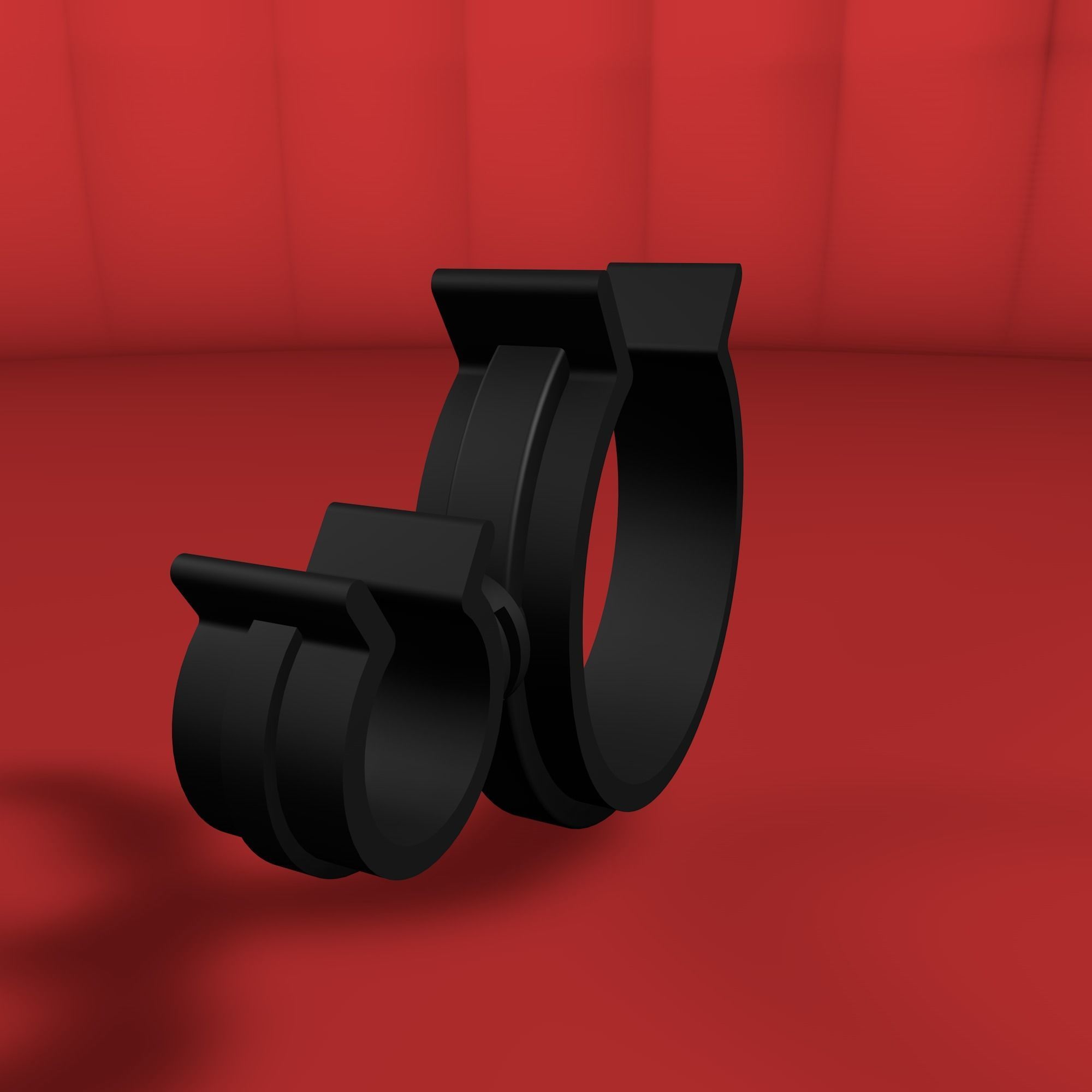 Rotating hose or wire clip Low-poly 3D model_27