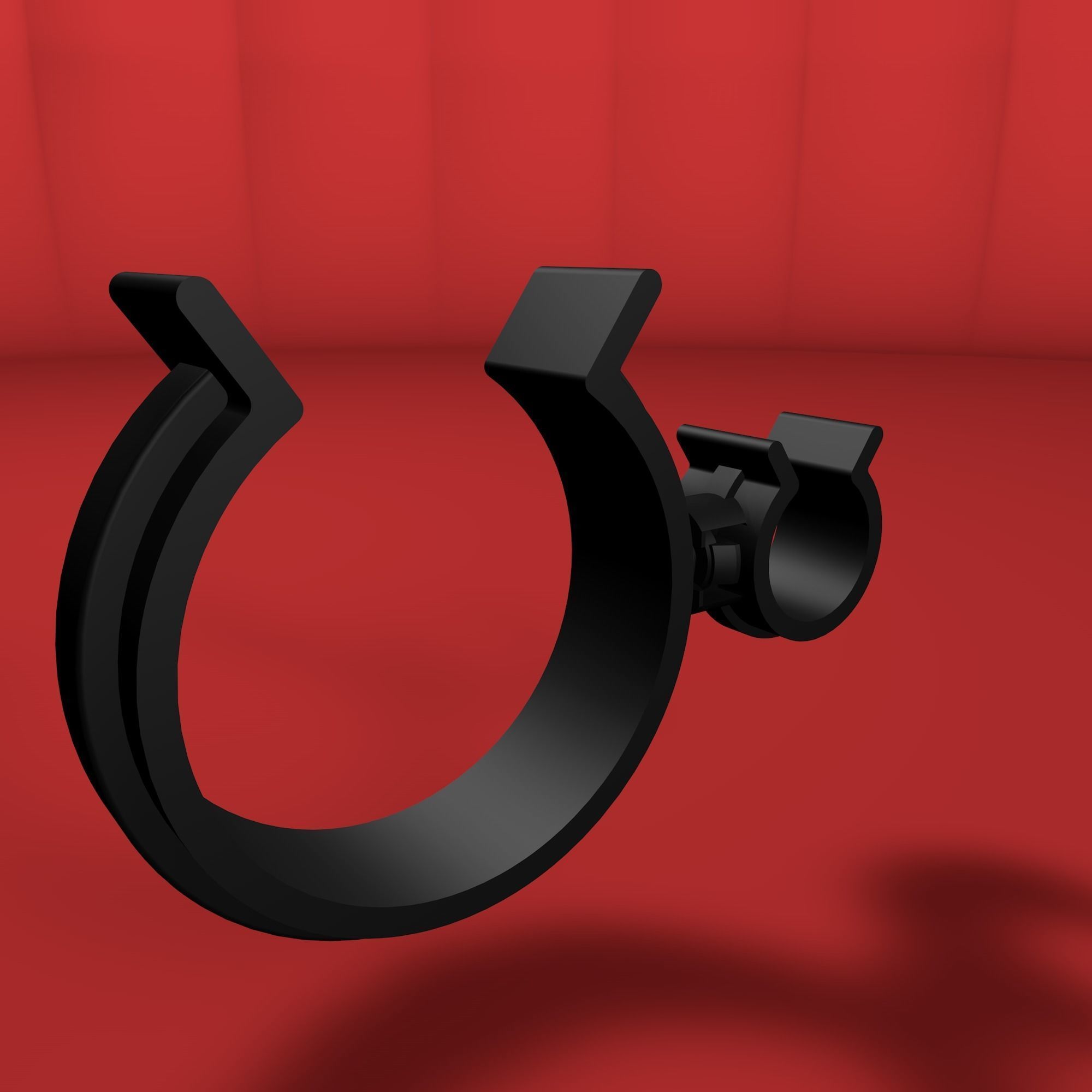 Rotating hose or wire clip Low-poly 3D model_25