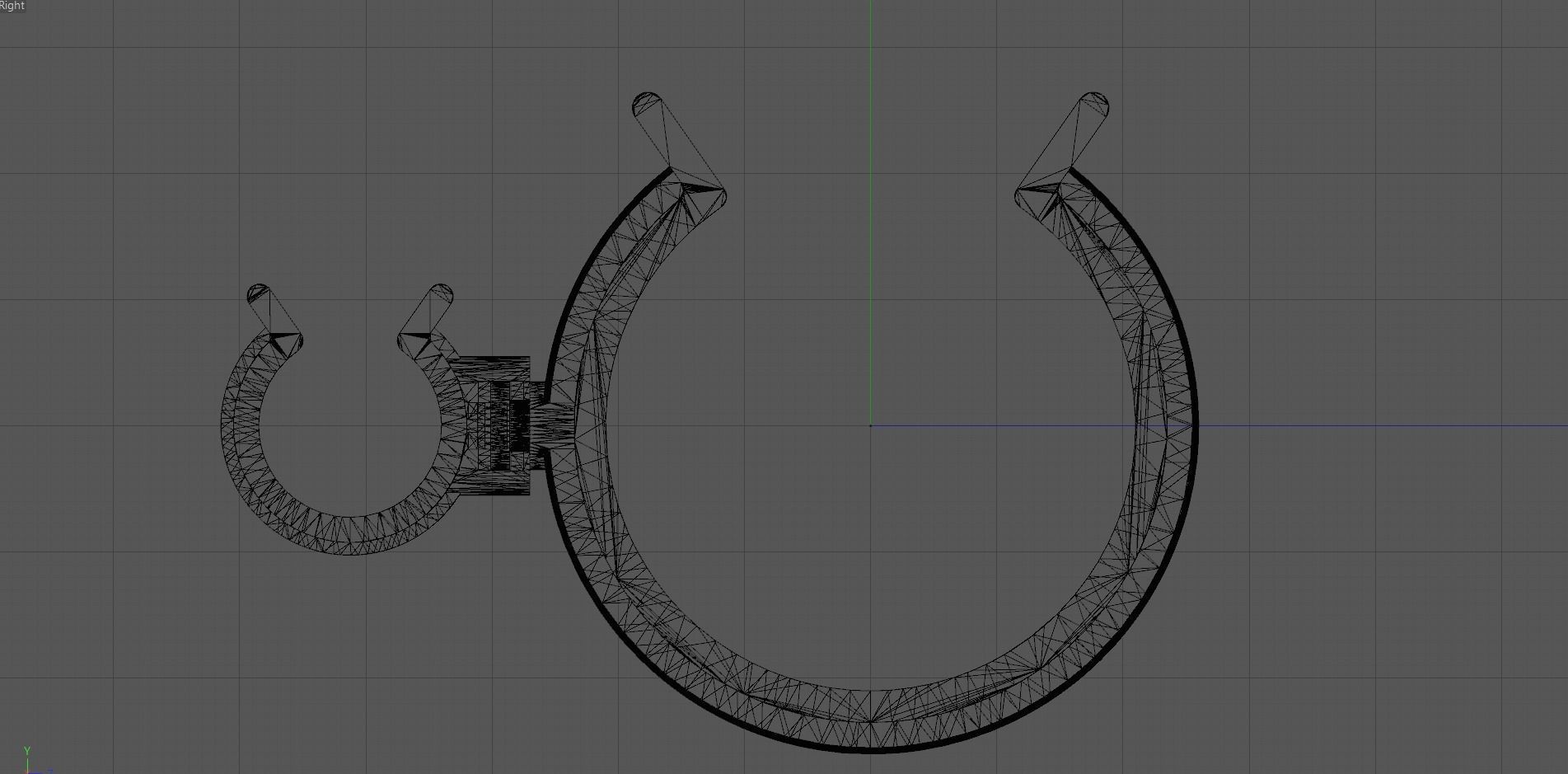 Rotating hose or wire clip Low-poly 3D model_7