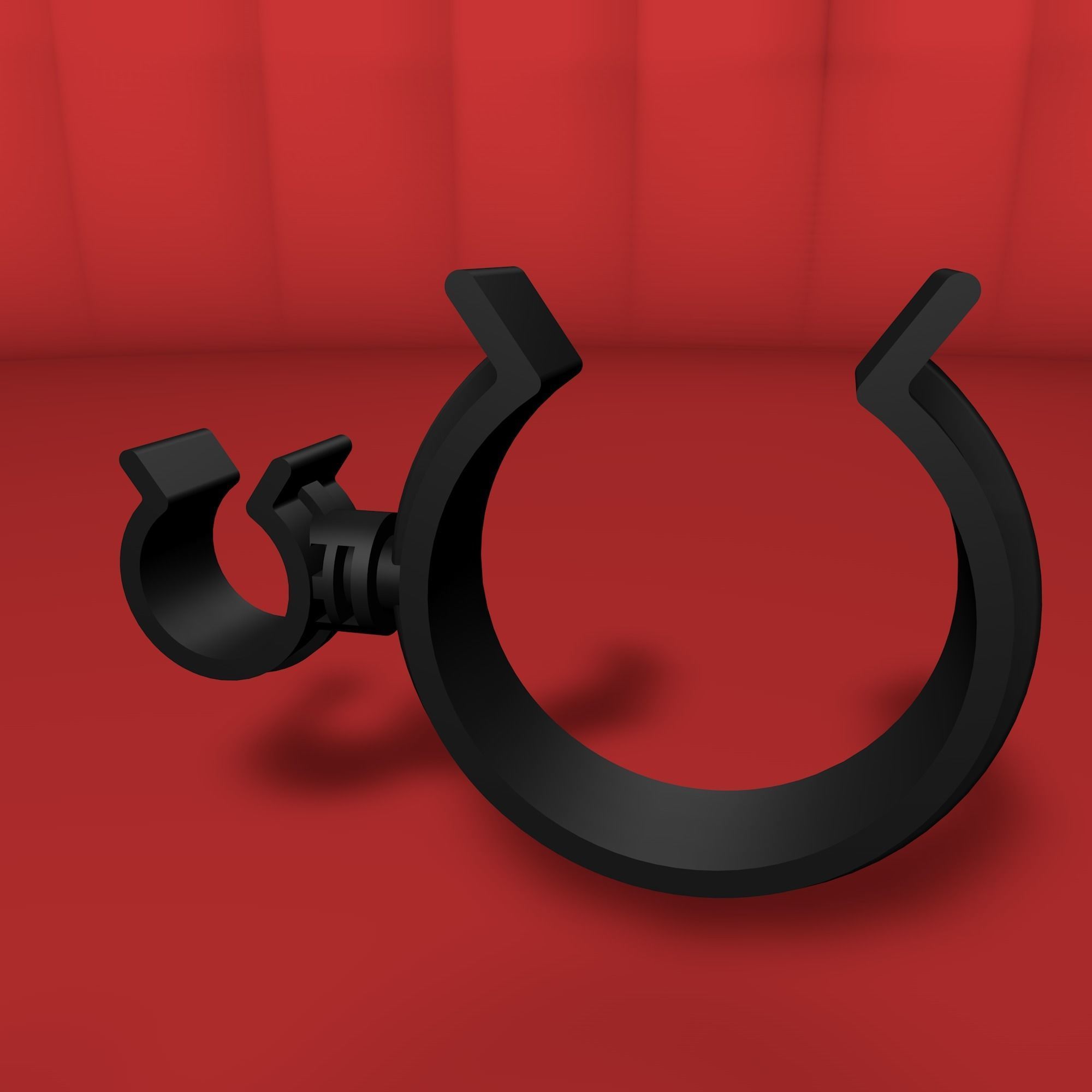 Rotating hose or wire clip Low-poly 3D model_19