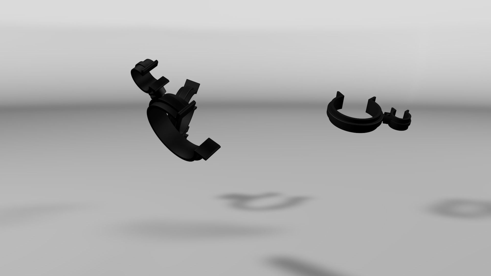 Rotating hose or wire clip Low-poly 3D model_14