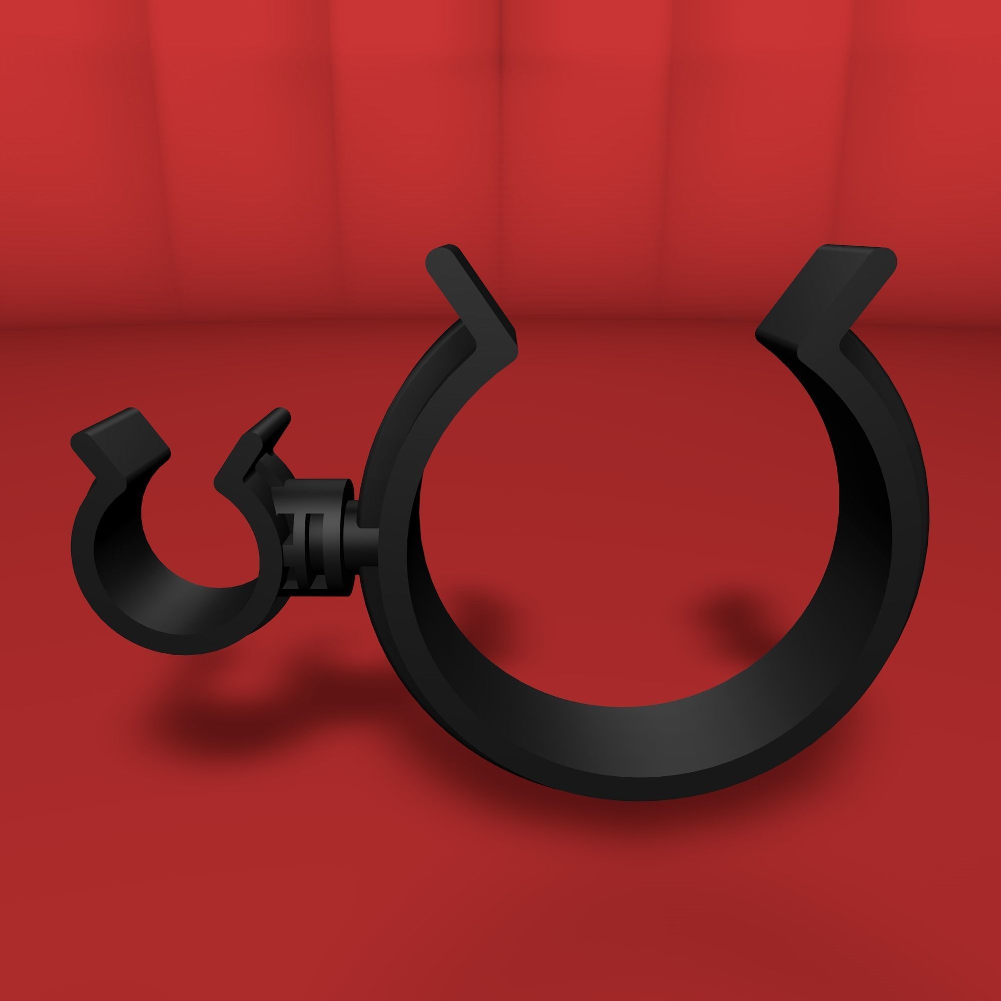 Rotating hose or wire clip Low-poly 3D model_23