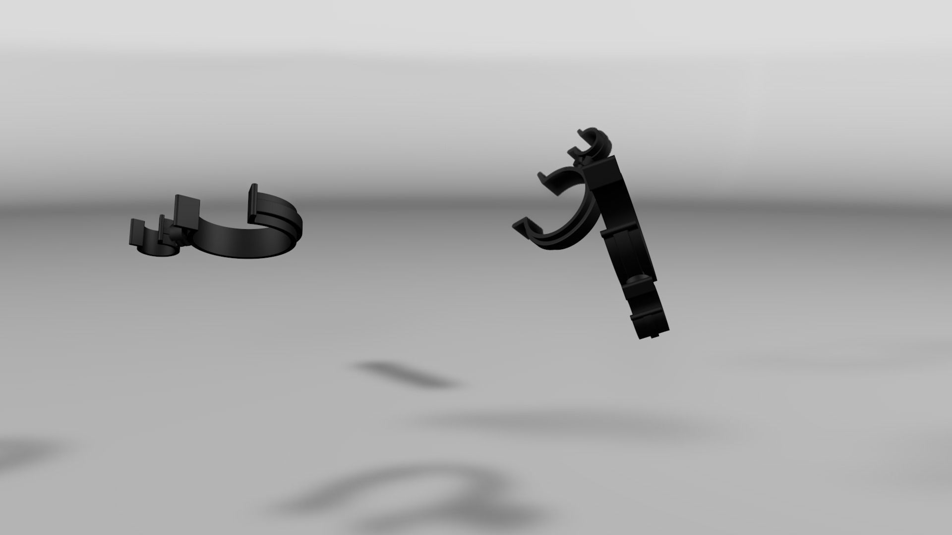 Rotating hose or wire clip Low-poly 3D model_18