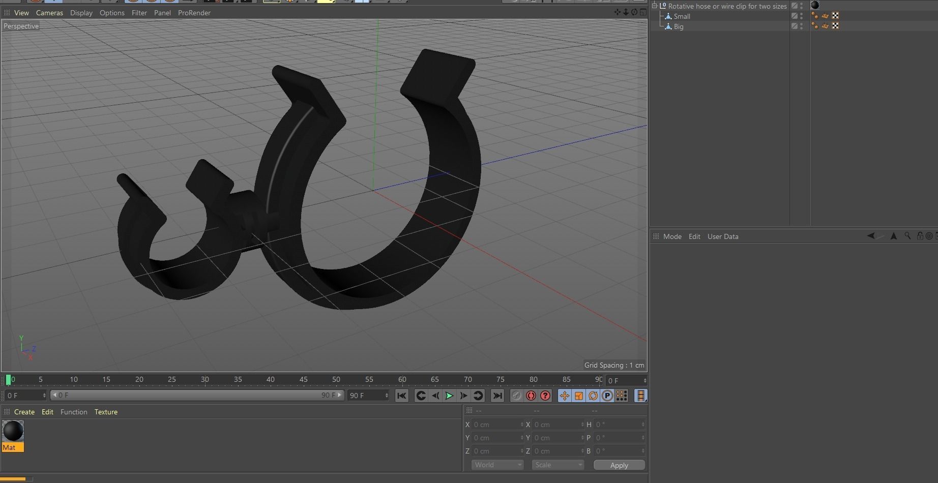 Rotating hose or wire clip Low-poly 3D model_8
