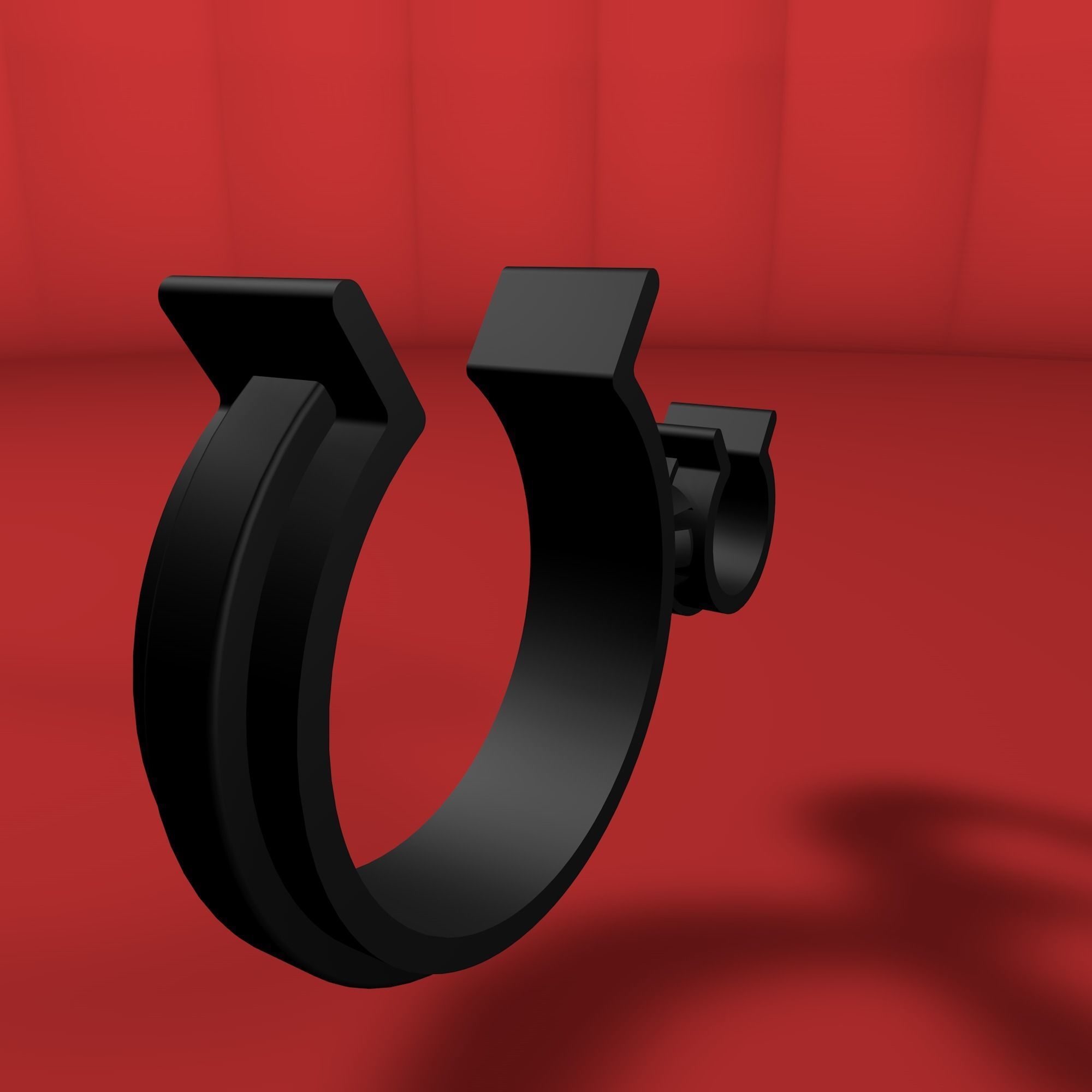 Rotating hose or wire clip Low-poly 3D model_21