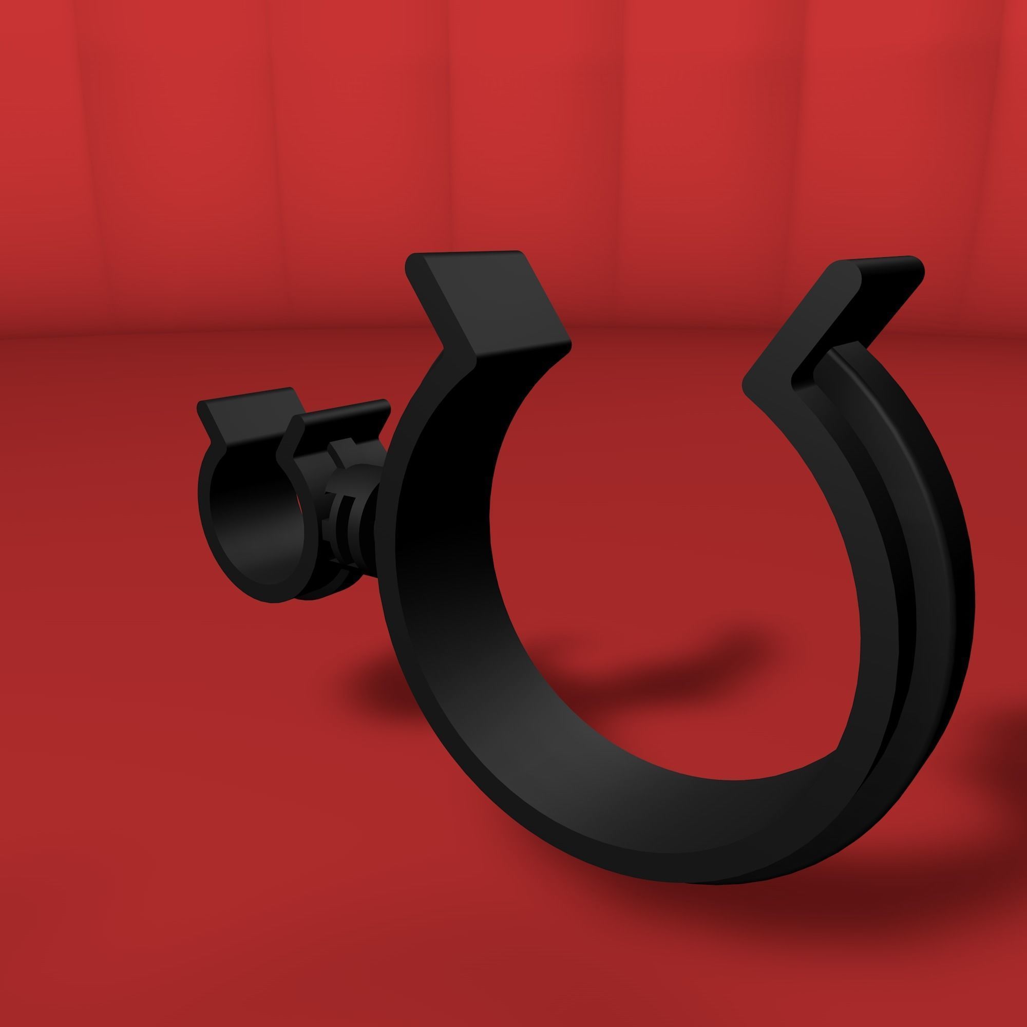 Rotating hose or wire clip Low-poly 3D model_29