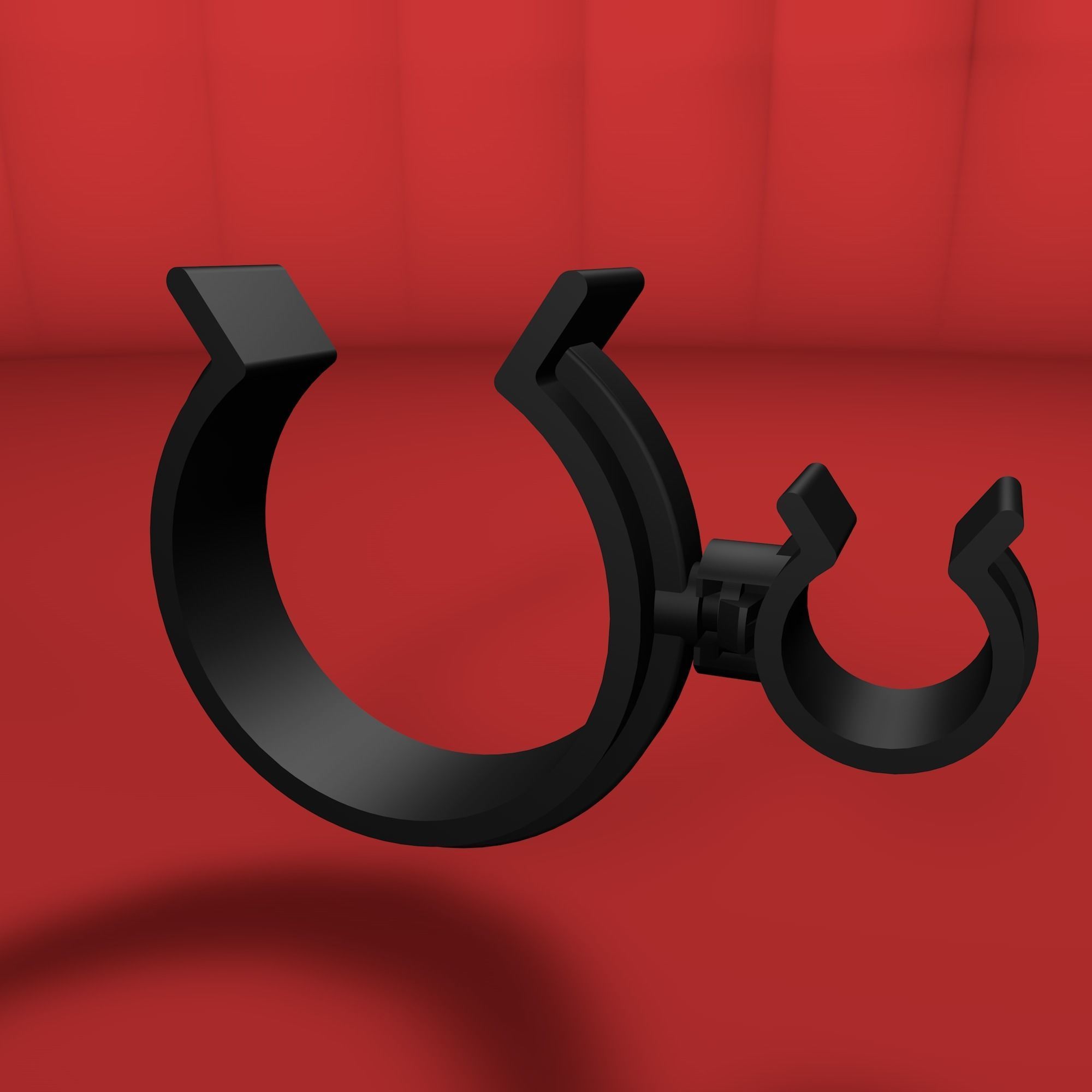 Rotating hose or wire clip Low-poly 3D model_24