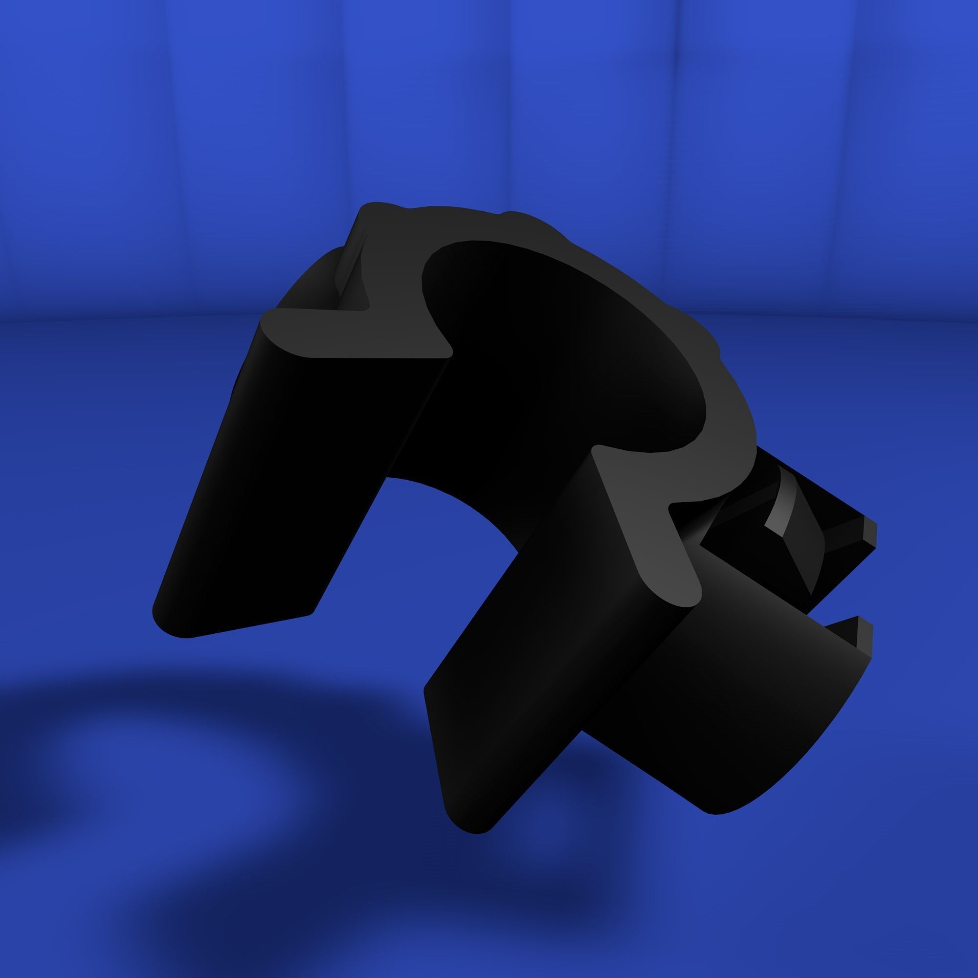 Rotating clip to anchor cylindrical elements Low-poly 3D model_23