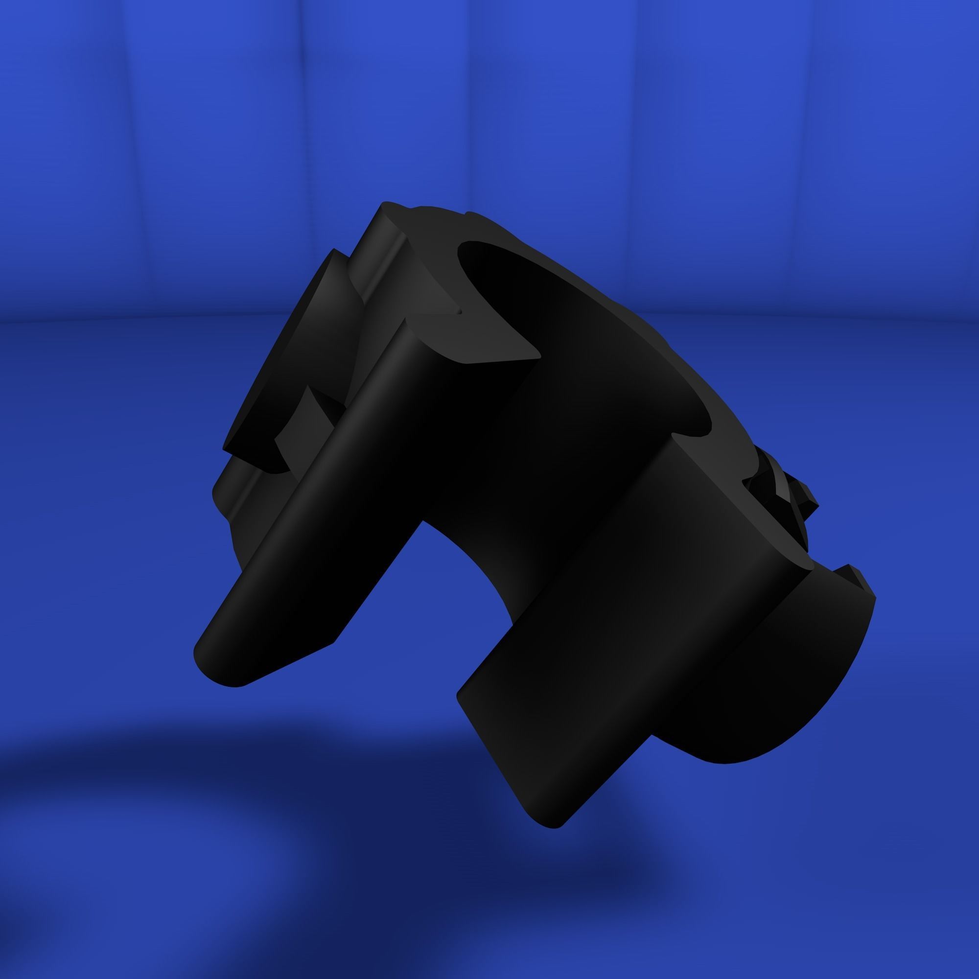 Rotating clip to anchor cylindrical elements Low-poly 3D model_21