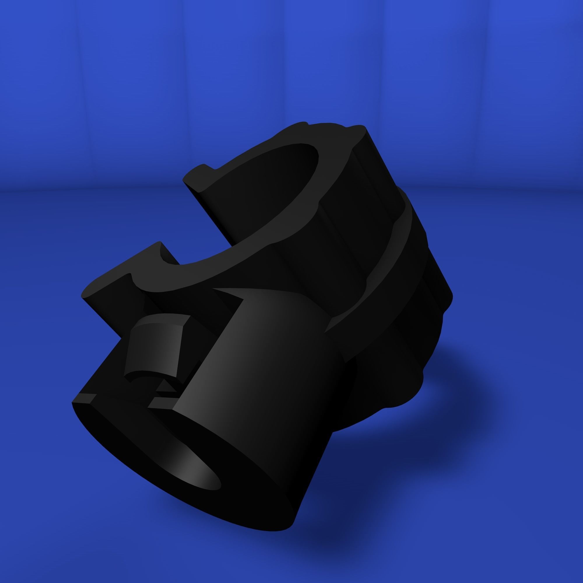 Rotating clip to anchor cylindrical elements Low-poly 3D model_17