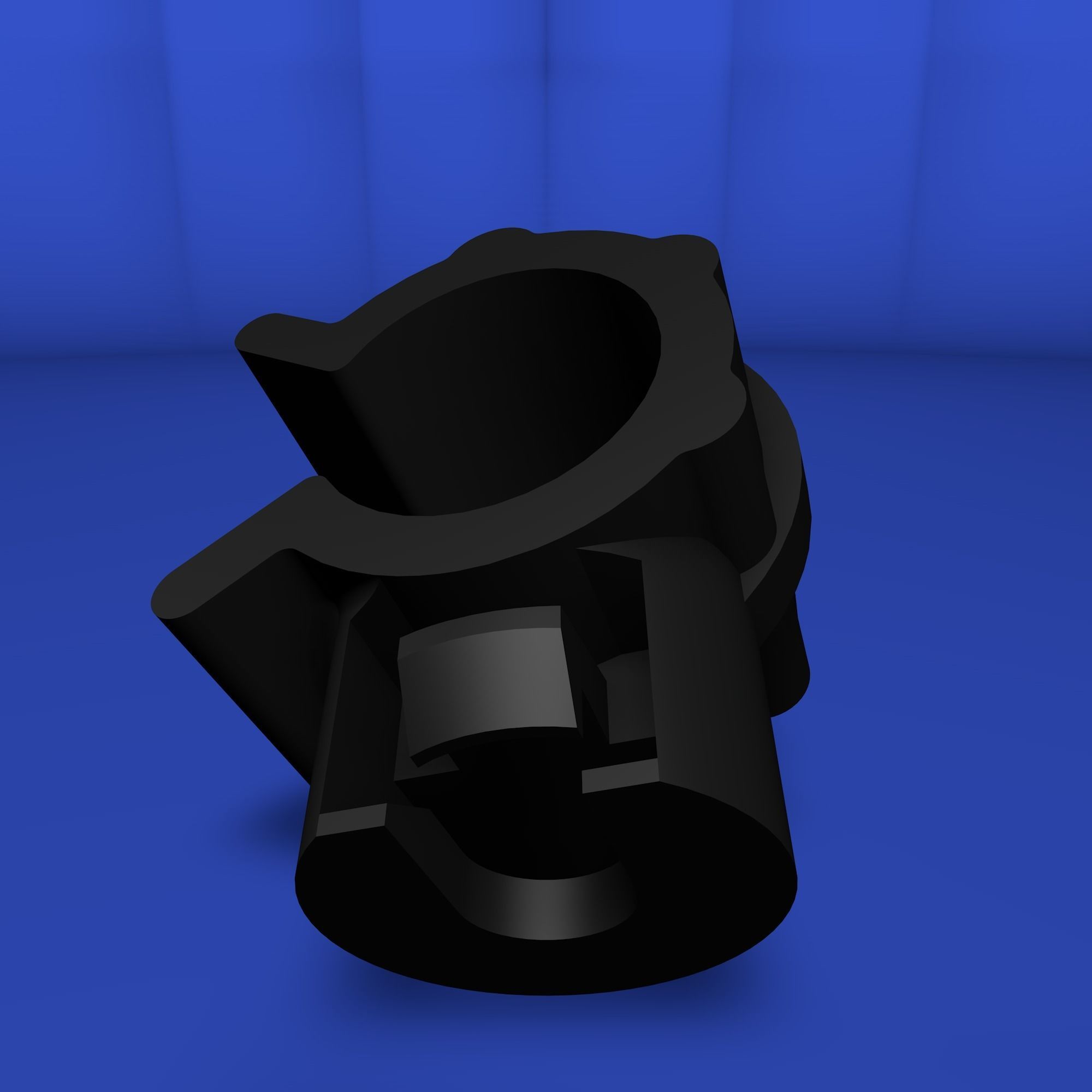Rotating clip to anchor cylindrical elements Low-poly 3D model_15