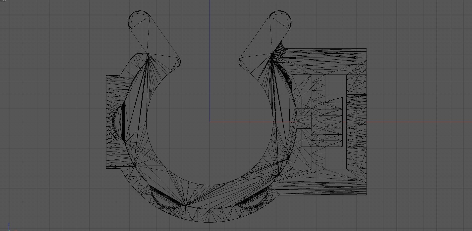 Rotating clip to anchor cylindrical elements Low-poly 3D model_3