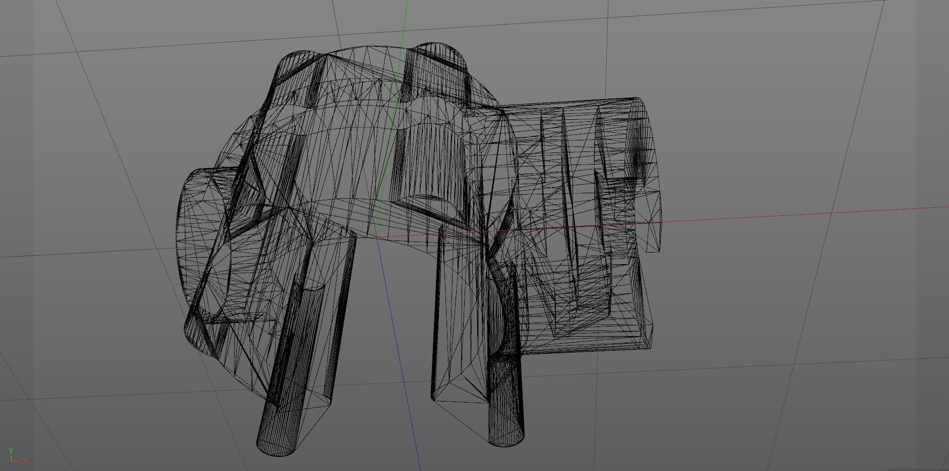 Rotating clip to anchor cylindrical elements Low-poly 3D model_6