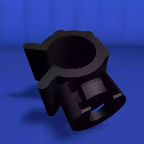 Rotating clip to anchor cylindrical elements