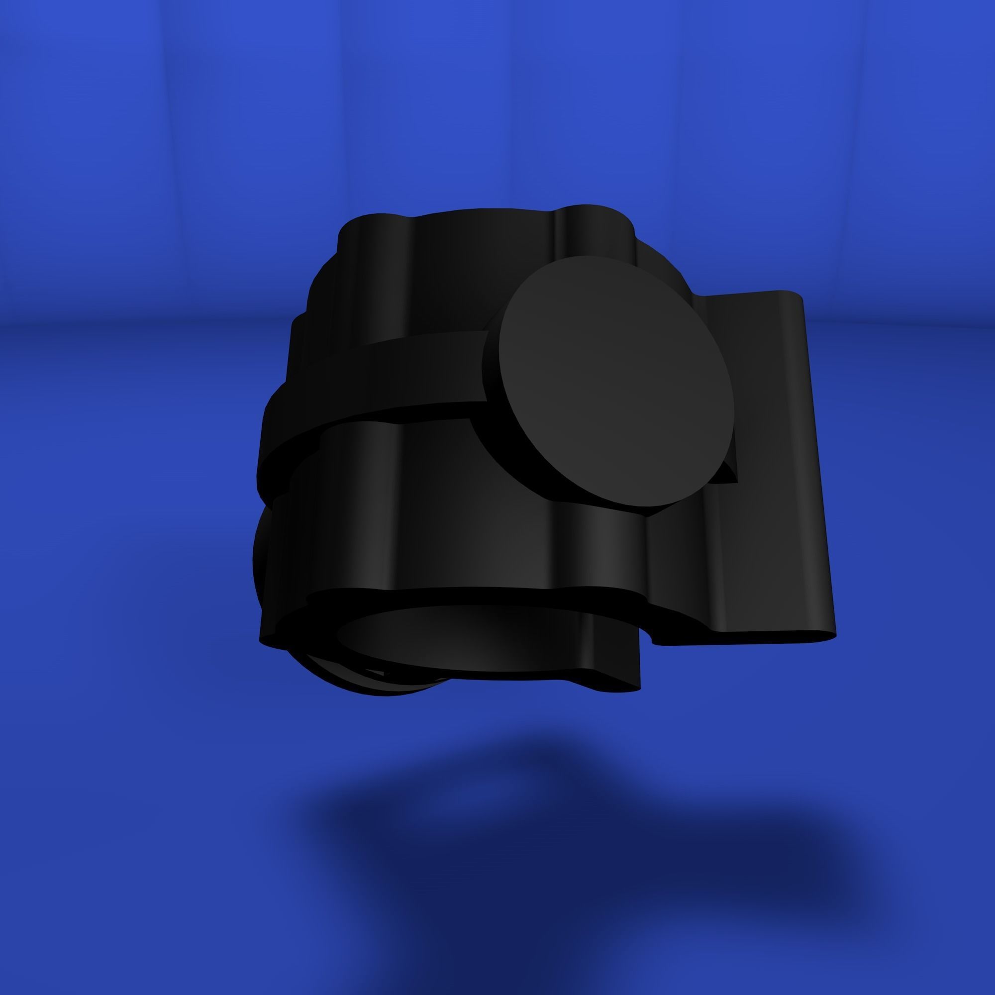 Rotating clip to anchor cylindrical elements Low-poly 3D model_4