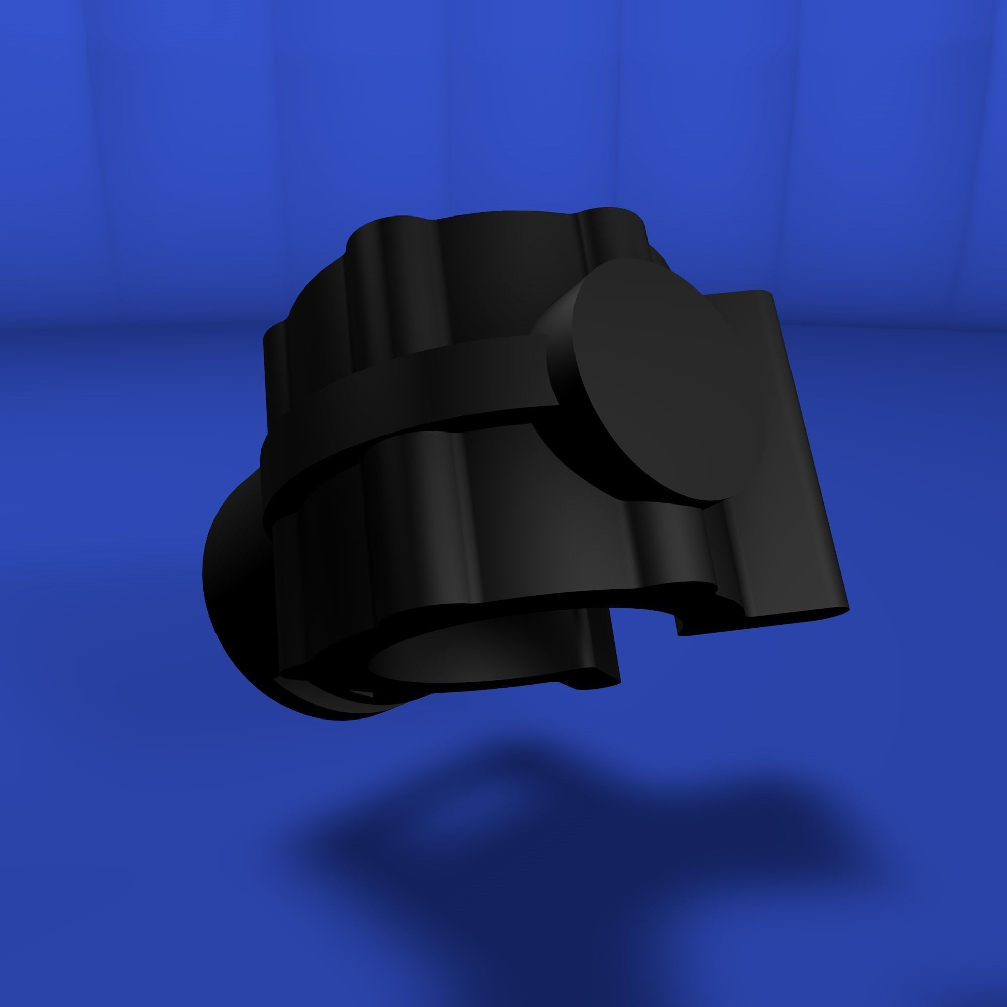 Rotating clip to anchor cylindrical elements Low-poly 3D model_18