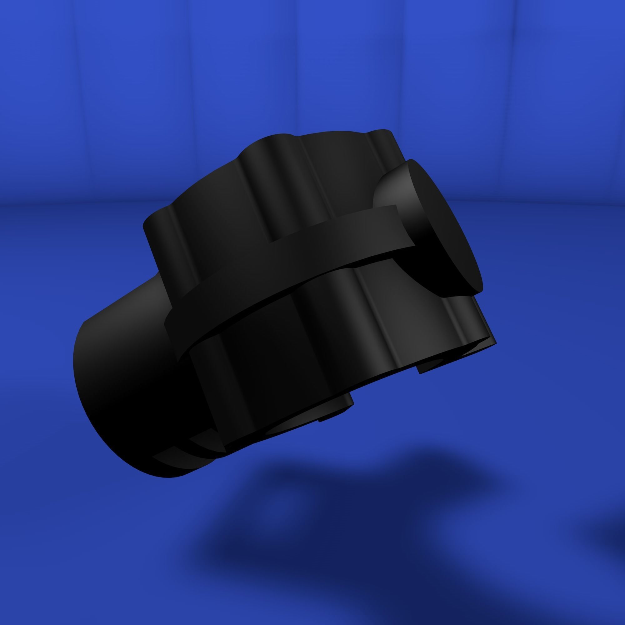 Rotating clip to anchor cylindrical elements Low-poly 3D model_22
