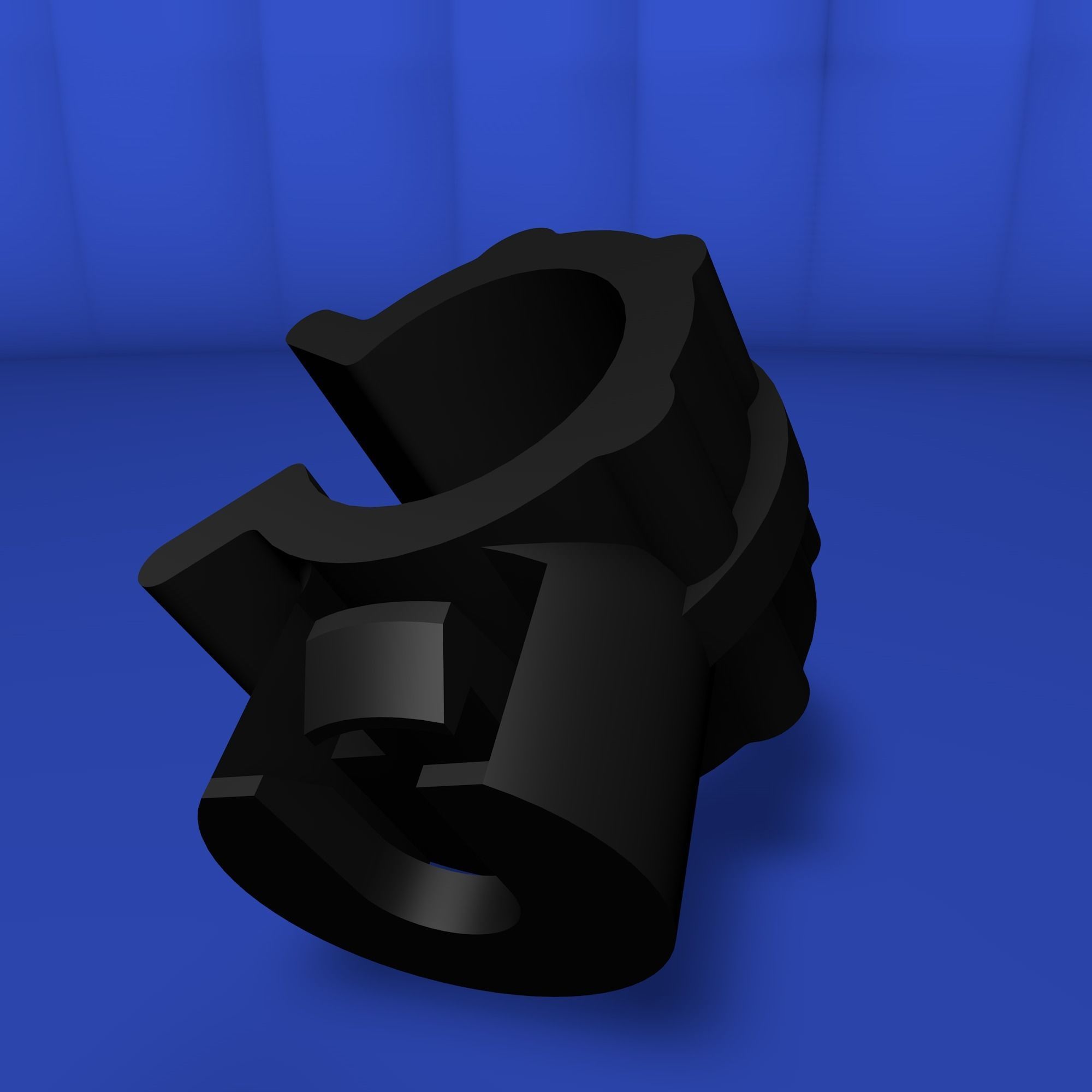 Rotating clip to anchor cylindrical elements Low-poly 3D model_16