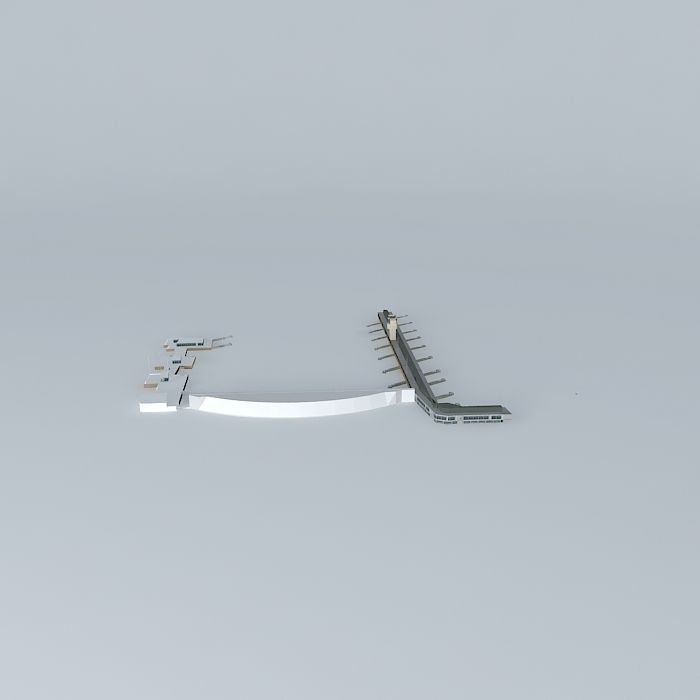 lszh Zürich Airport real 100 25 Free 3D model_2