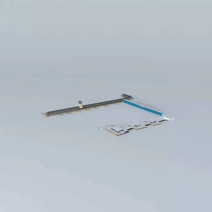 lszh Zürich Airport real 100 25 Free 3D model_0