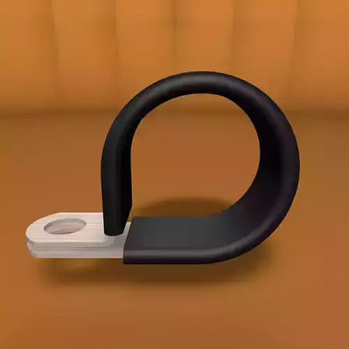 Steel clamp with rubber protection